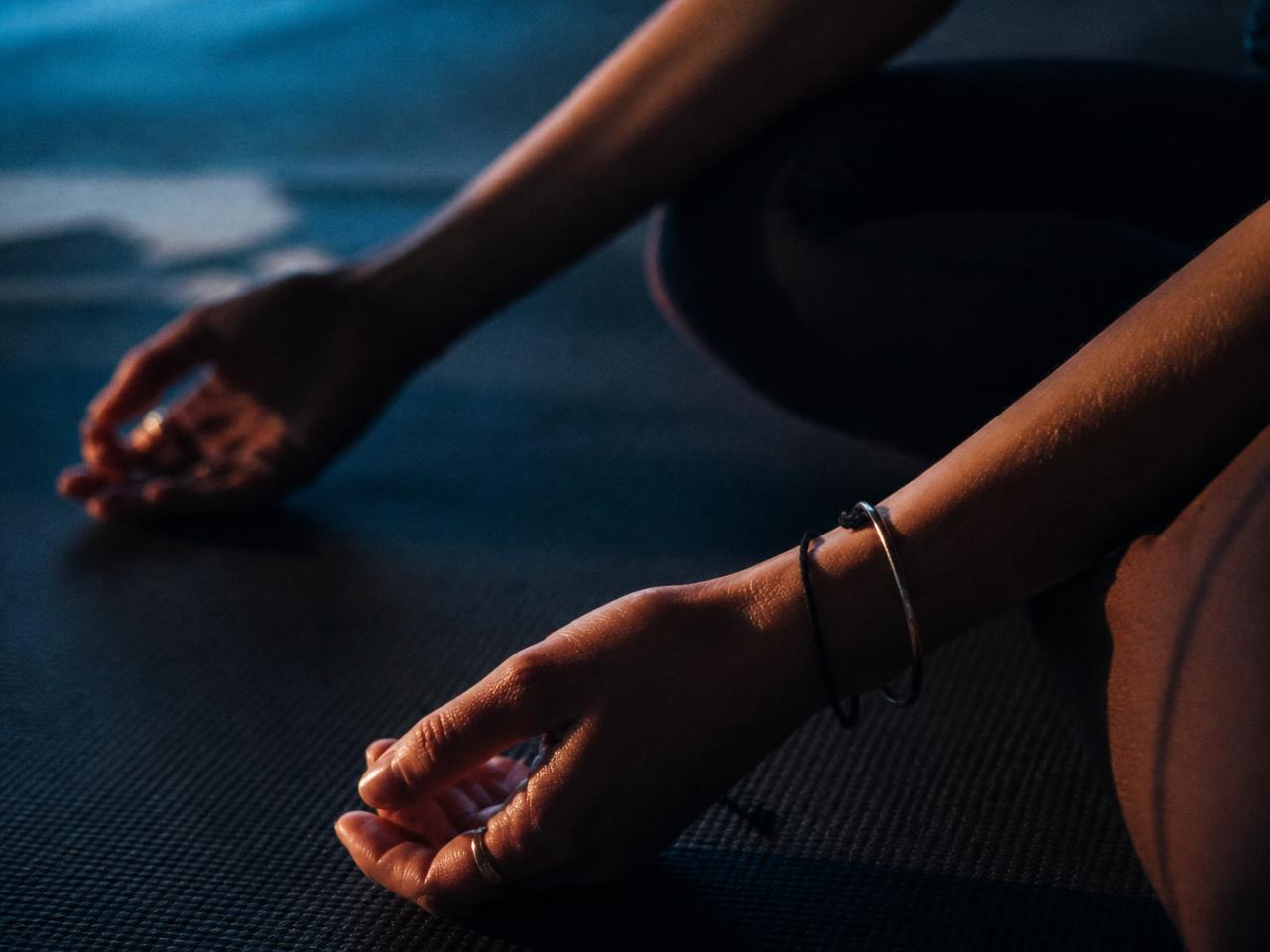 A long, supported yin yoga hold